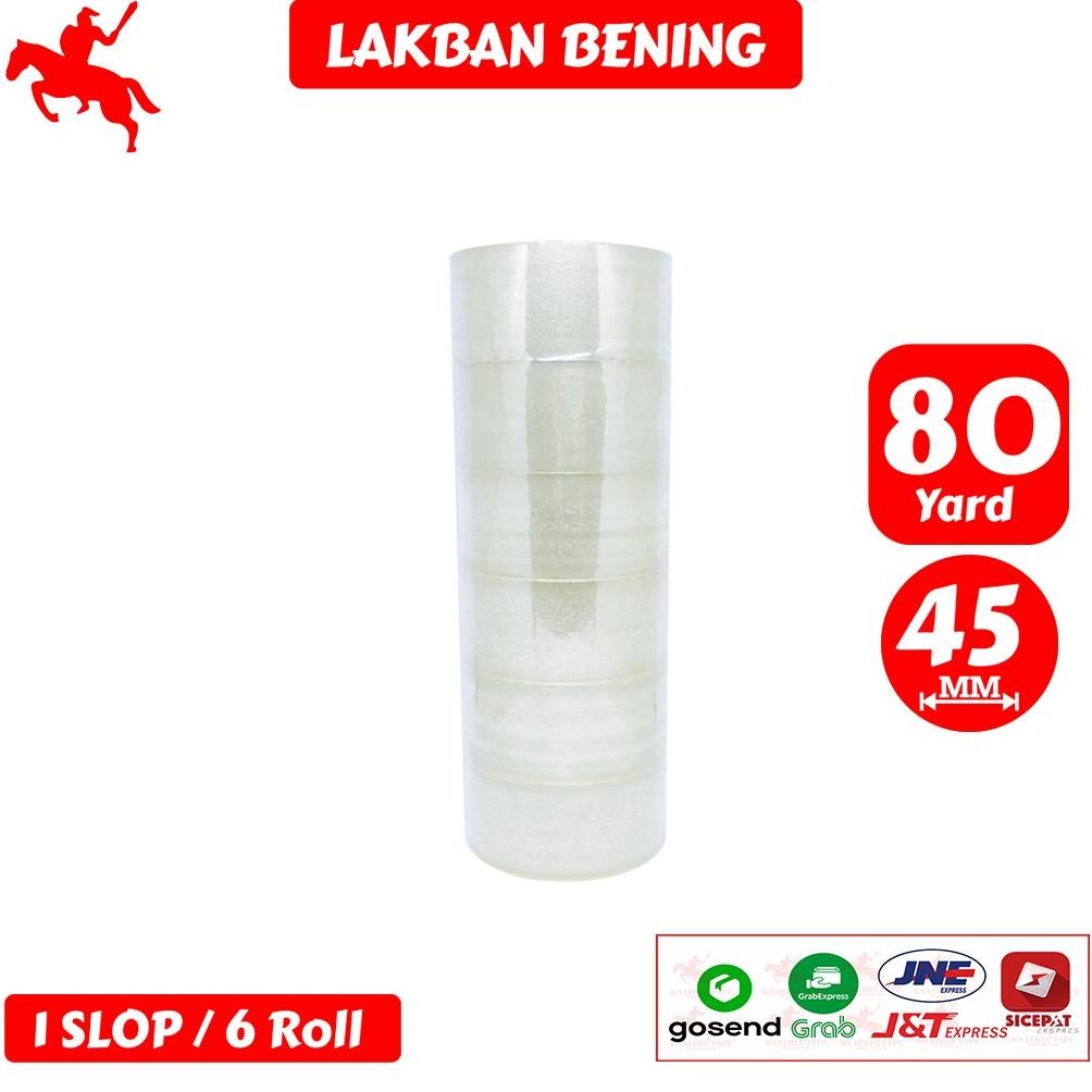 

JH8 Lakban OPP Tape / Lakban Bening KSATRIA Tape 80 Yard (1 Slop)