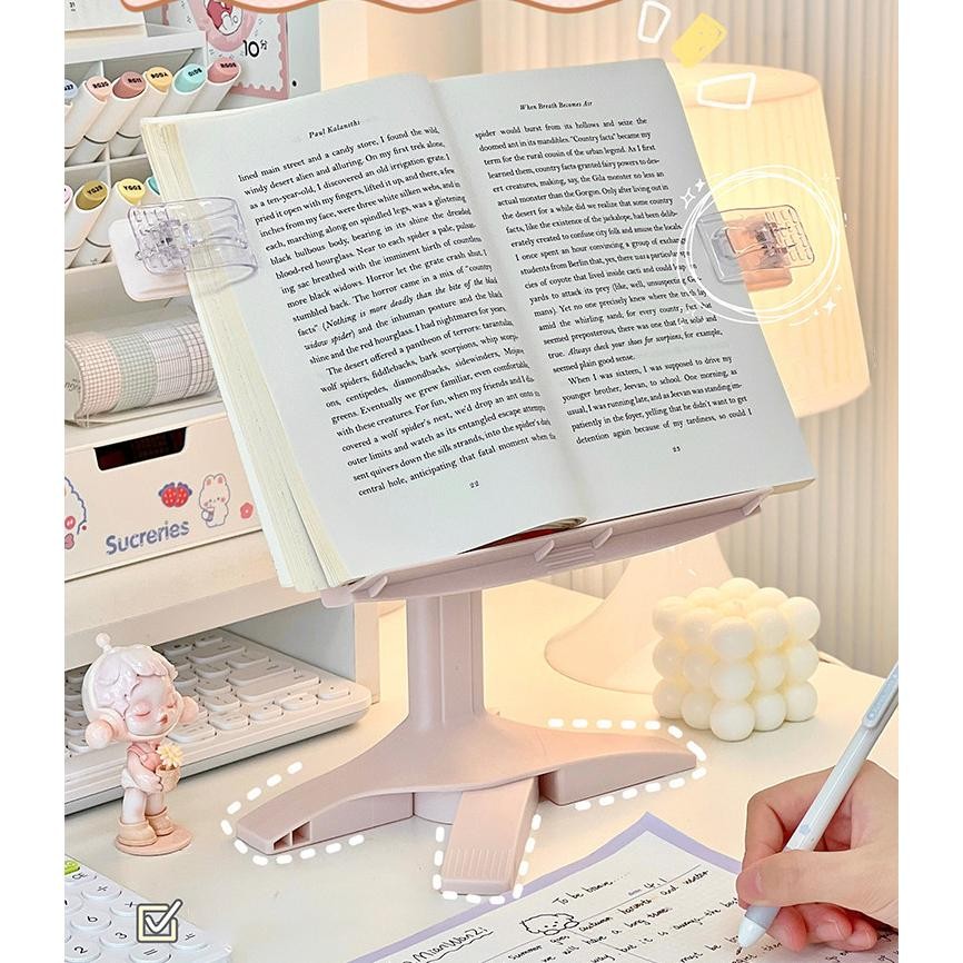 

JH8 Winzige Book Stand Reading Holder Penyangga Buku Dan Dudukan Buku Penahan Buku Alat Bantu Baca Kids Alat Tulis Stationery
