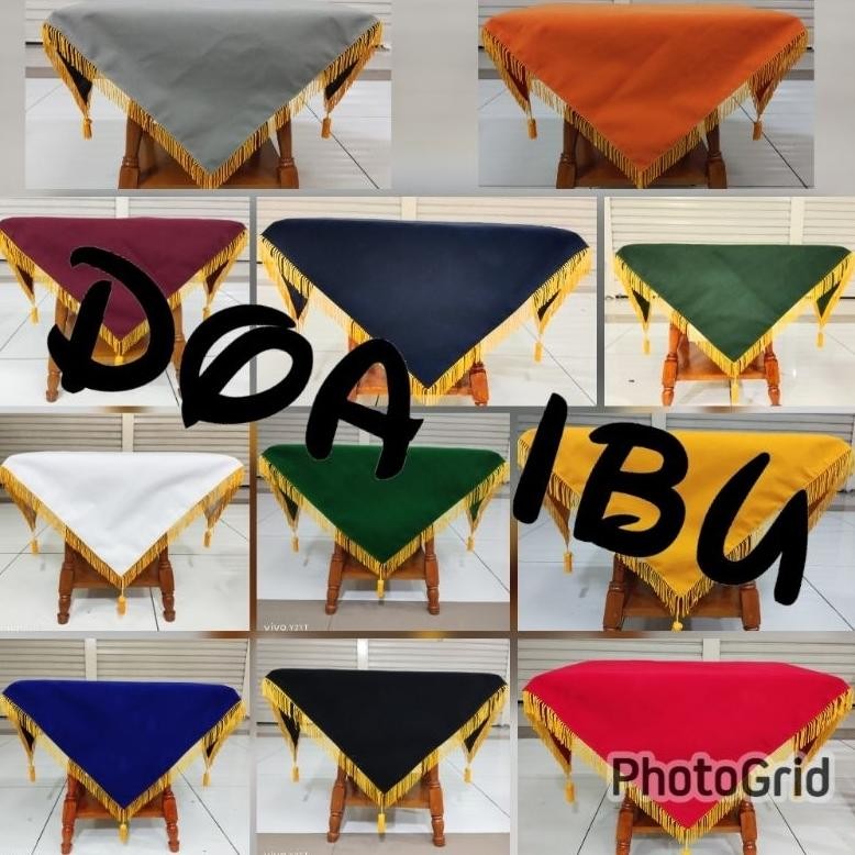 

JH8 best seller custom warna alas baki paskibra alas baki upacara bendera polos pake rumbai