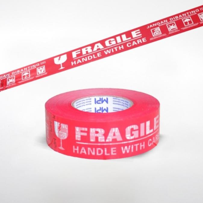 

JH8 Lakban Fragile Merah Jangan Dibanting 48 mm x 300 YARD MPI Jumbo