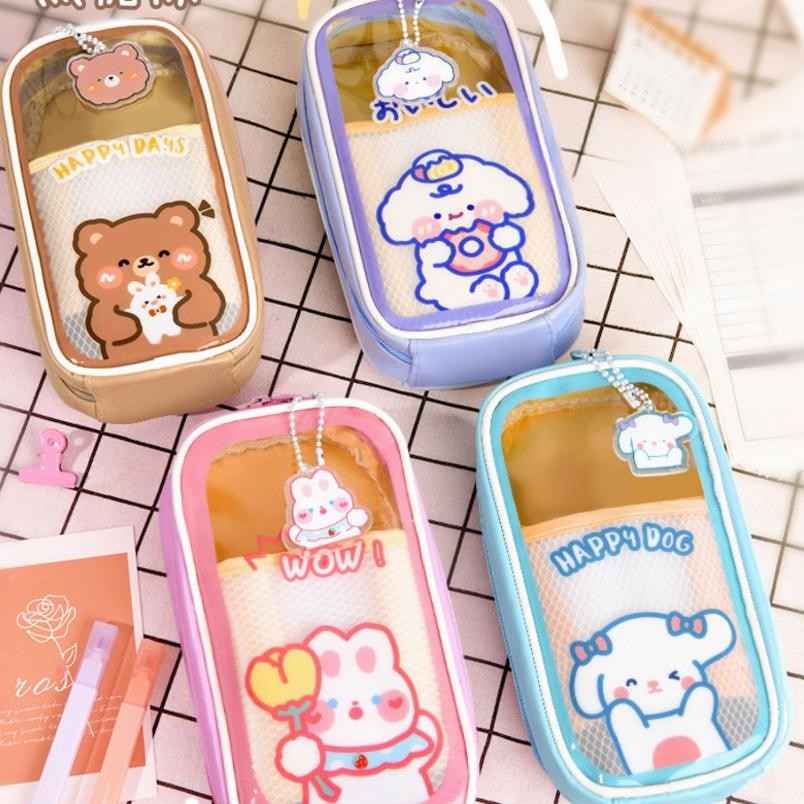 

JH8 [Dilengkapi dengan liontin] Kotak Pensi /Kotak Pensil Cute /Pencil Case /Tempat Pencil Fashion Korea Tempat Alat /Anak Cases Large Capacity Box for Girls
