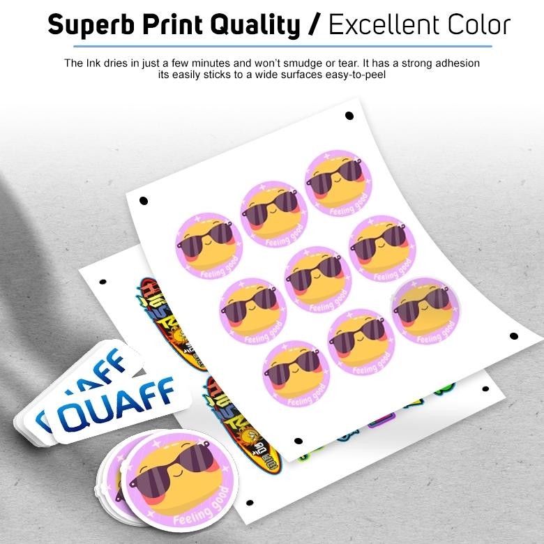 

JH8 Tahan air Stiker Label PET PP A4 (22 Lembar) Kertas Stiker Vinyl Inkjet Anti Air