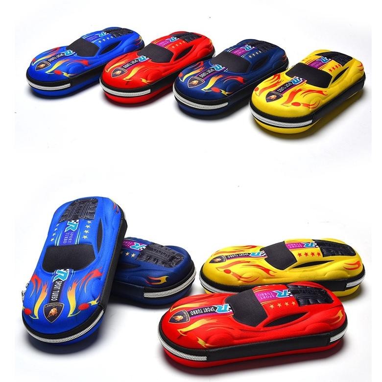 

JH8 Tempat Pensil Kotak pensil Tepak 3D Timbul Hardtop Pencil Case Motif Mobil Murah