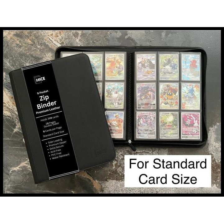 

Terlaris Hice Premium Zip Album Card Binder 9 Pocket Binder Kartu Pokemon Magic Good Quality