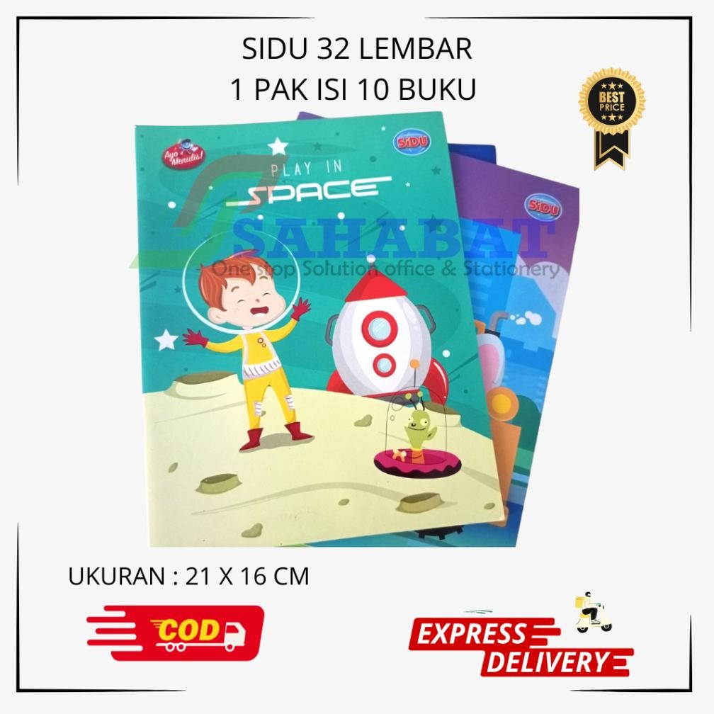 

JH8 SIDU BUKU TULIS 32 LEMBAR / BUKU TULIS MURAH / BUKU ANAK SEKOLAH 1 PAK ISI 10 BUKU