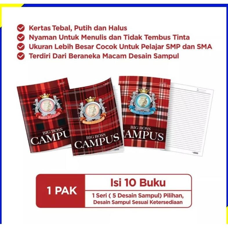 

JH8 Buku tulis Campus BIG BOSS 36 lembar ( 1pak/10buku )