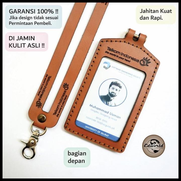

Terlaris Nametag Kulit Asli Custom Good Quality