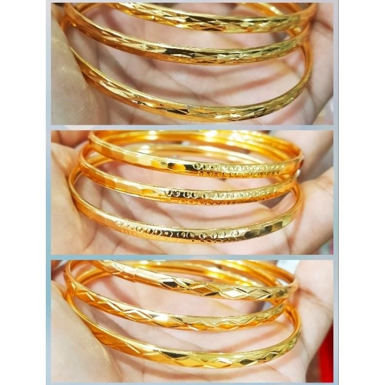 Gelang keroncong xuping berlapis emas isi 3 pcs uk62. MURAH