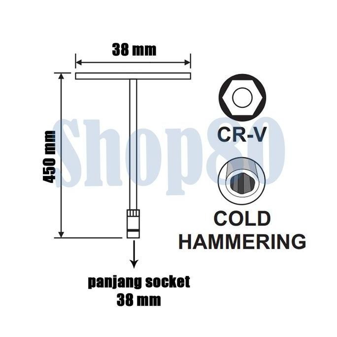 Terlaris Wipro Kunci Busi Motor Tipe T Panjang Fleksibel 8 10 12 14 17 Mm Ready Stok