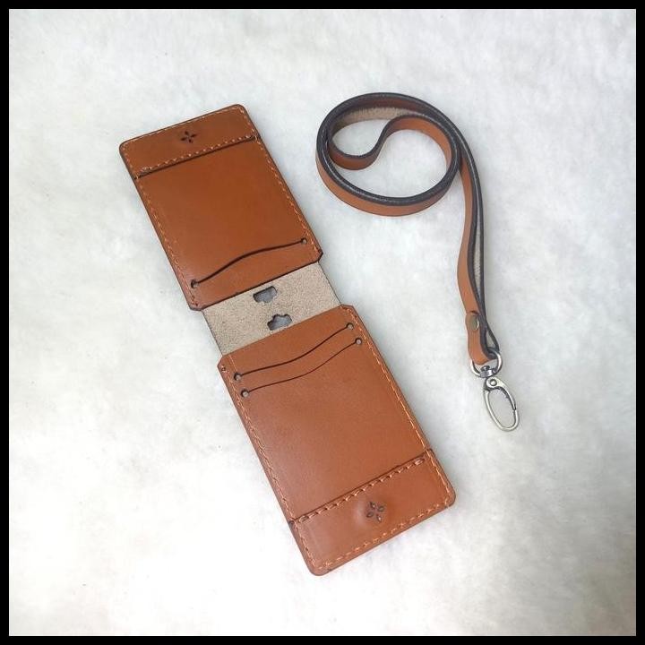 

Terlaris Name Tag Id Card Saku Magnet Kulit Asli L.9 Good Quality