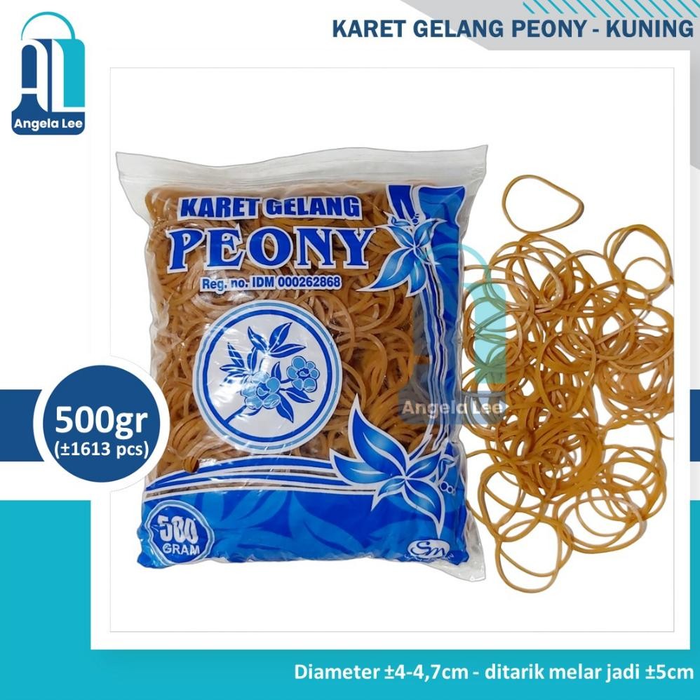 HJK Karet Gelang Kuning Peony @500gram ikat duit uang plastik barang dapur