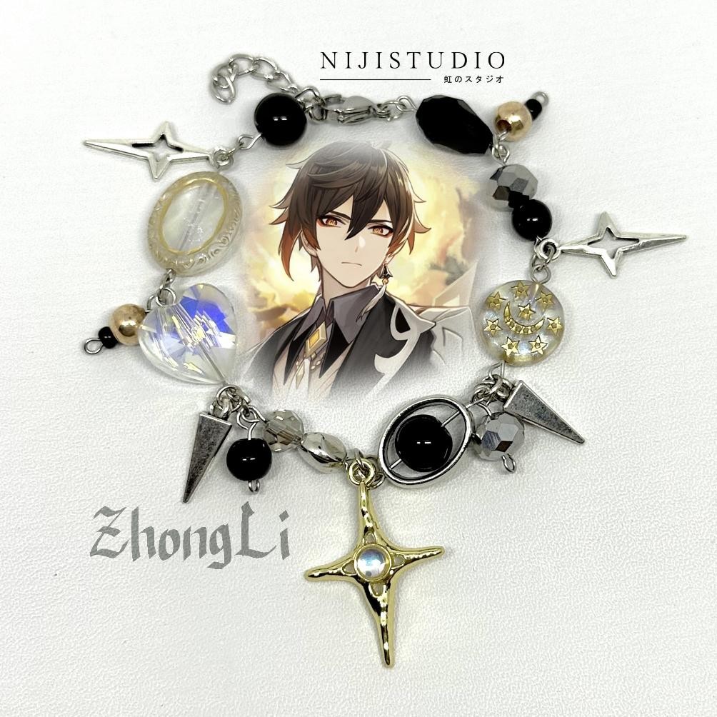 zhongli genshin collection * | bracelet | gelang | phone charms | gantungan hp | bookmark | penanda 