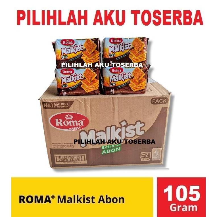 

Biskuit Roma Malkist Abon Crackers @105 Gr - 1 kardus isi 30