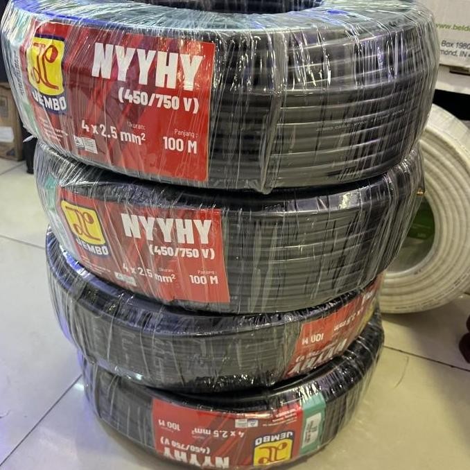 Kabel Jembo Nyyhy 4X2.5 Mm 50M Serabut Hitam / Jembo Nyyhy 4X2,5 Mm