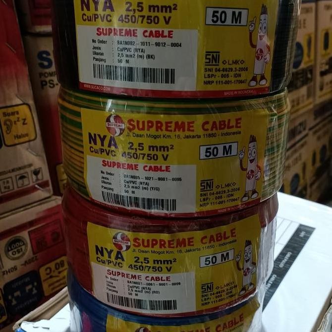 Kabel Supreme Nya 2,5Mm / Kabel Tunggal Nya 2,5Mm 50 Meter