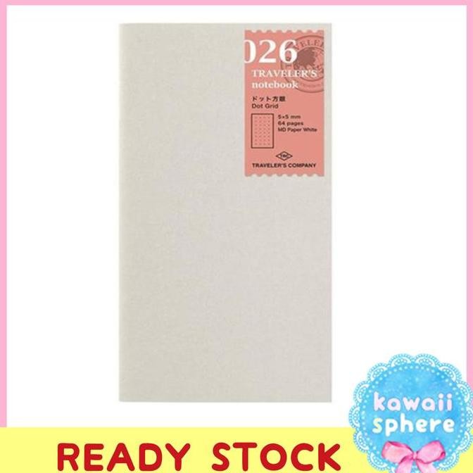 

Midori Travelers Notebook | Regular Size | Dot Grid Refill 026| Ready