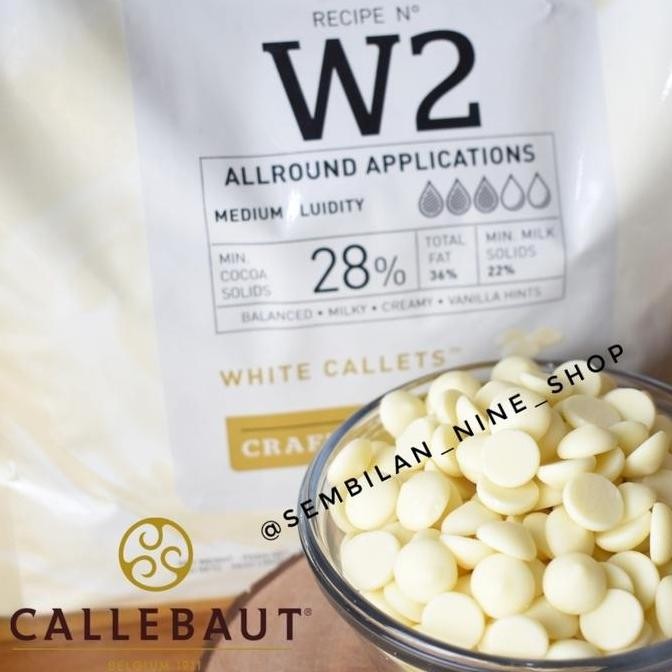 

Callebaut W2 White Callets 28% White Chocolate Couverture 250 Gram