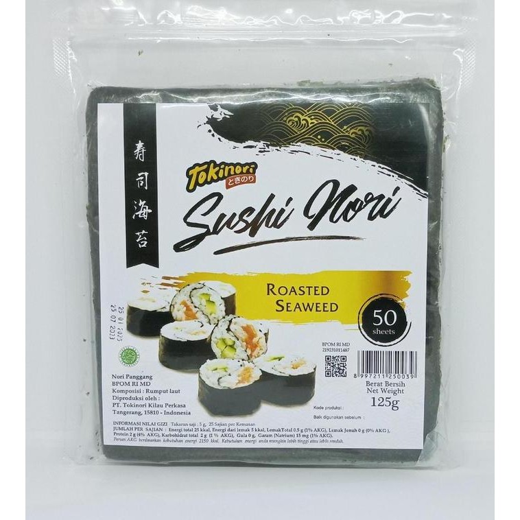 

Sushi Nori 50 Lembar/Sheet, Roasted Seaweed, Rumput Laut Panggang