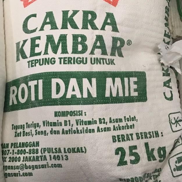 

Tepung Terigu Cakra Kembar 25Kg - Gosend Only!!