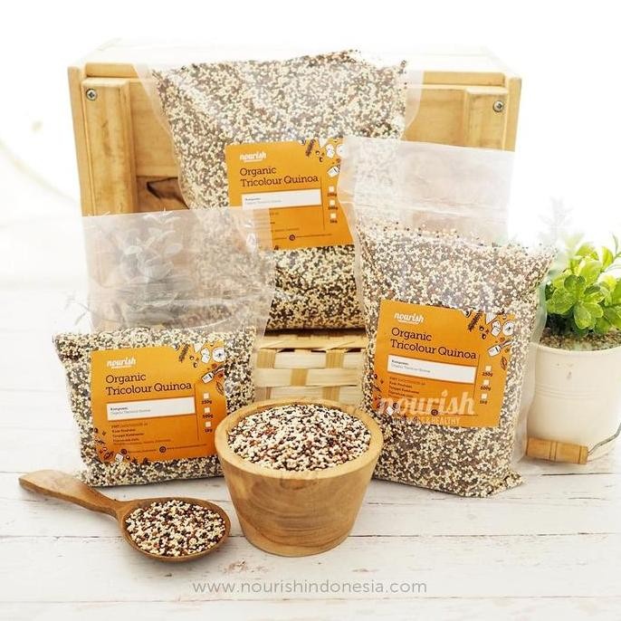 

Tricolour Quinoa Organik (Quinoa Hitam, Putih, Merah) 1Kg