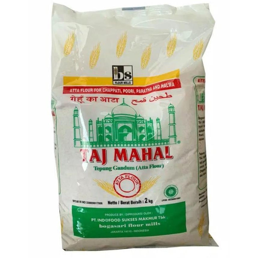 

Tepung Gandum Taj Mahal Atta Flour 2Kg/Dus