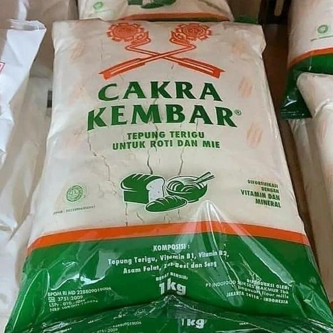 

Terigu Cakra Kembar Kemasan 1Kg Isi 12 Pack Per Dus