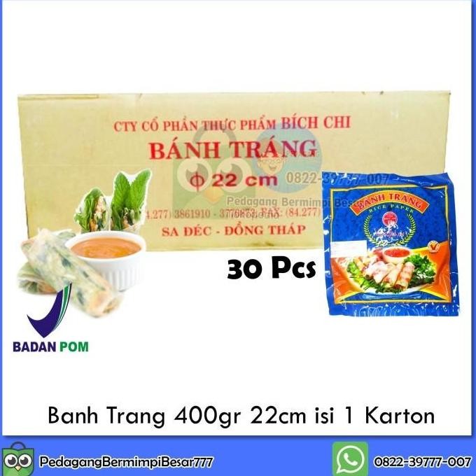 

Banh Trang Rice Paper 400Gr Carton Isi 30Pcs | Kulit Lumpia Vietnam
