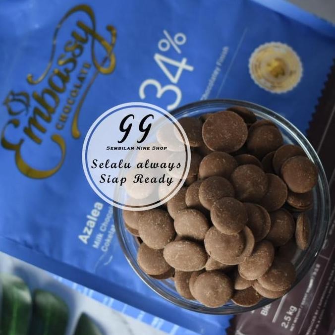 

250 Gram Tulip Embassy Azalea Milk Couverture 34% Repack Chocolate Coi