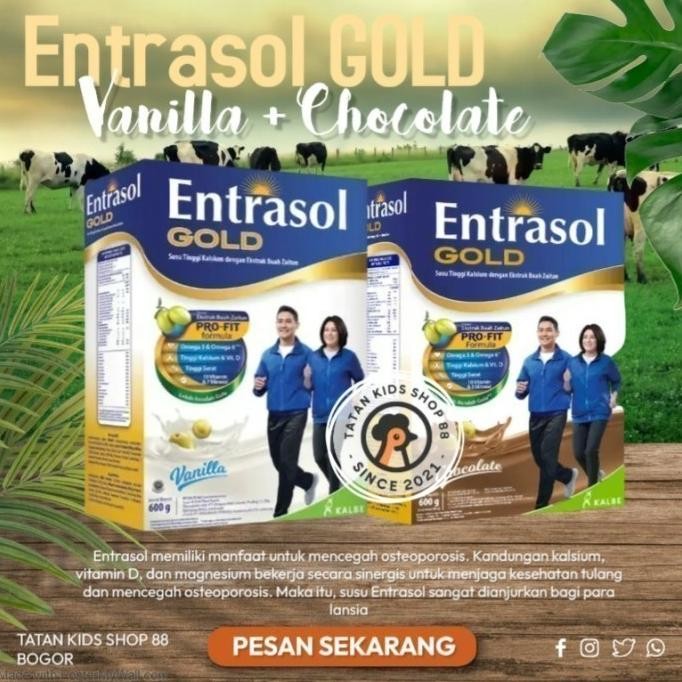 

Susu Entrasol Gold Vanila Coklat 600G Untuk Menjaga Kesehatan Tulang