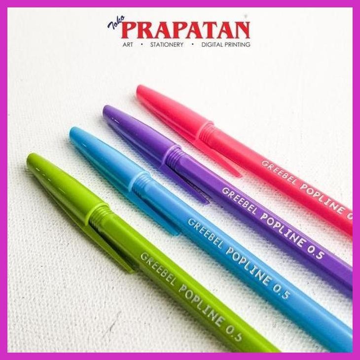 

( SEKOLAH / LUKIS ) SALE GREEBEL POPLINE PEN 0.5 BLACK OIL GEL / PULPEN (SENI / MENGGAMBAR / ART / KERAJINAN ) PACKING AMAN