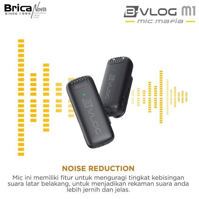 Brica B-Vlog M1 Wireless Clip On Microphone With Charging Case Type C Co