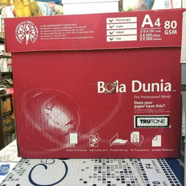 

JH8 Kertas A4 80 Gram Bola Dunia