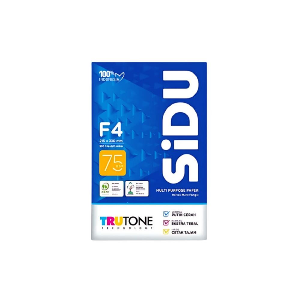 

JH8 Kertas HVS Fotocopy SIDU A4 F4 75 Gsm/ 500 Lembar - Ream