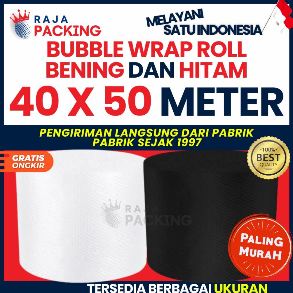 

JH8 Bubble Wrap 40 CM Hitam dan Bening Murah JABODETABEK