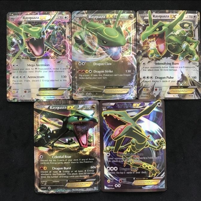 Kartu Pokemon TCG Basic Rayquaza EX Collections (harga/kartu) Rare Original