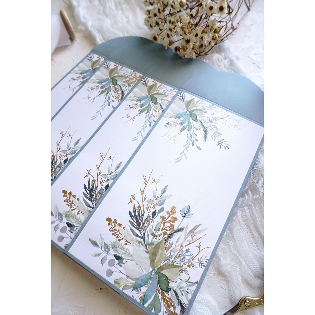 

JH8 Angpau Premium Dusty Blue Flower isi 10 Pcs / Amplop Uang Premium Untuk All Occasion