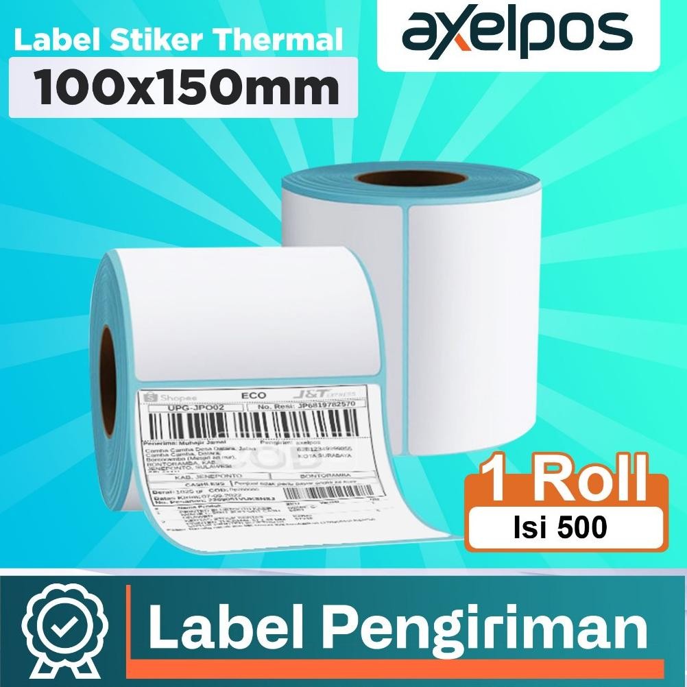 

JH8 LABEL BARCODE 100 X 150 mm KERTAS STICKER DIRECT THERMAL 100x150 mm Isi 150/200/250 Pcs