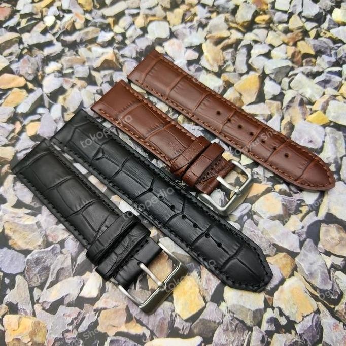 new  Tali ALBA Tali Jam Tangan ALBA Bahan Kulit Ukuran 22 mm Kulit Asli