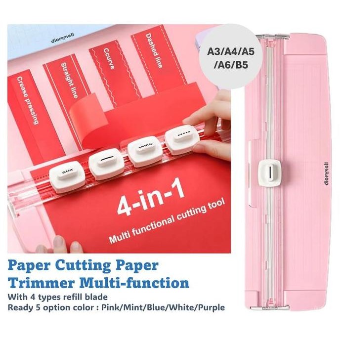 

ready !!! Paper Cutting Paper Trimmer Multi-function With 4 types refill blade
