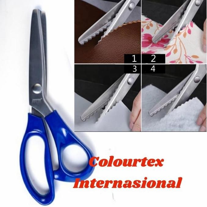 

ready !!! Gunting Penjahit Stainless Steel Zig Zag Joyko ZZ-85 Biru