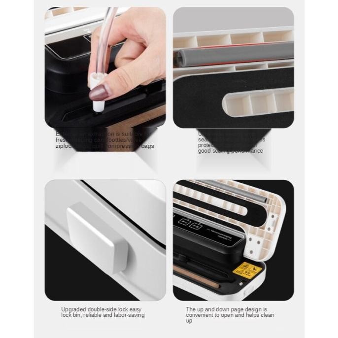 Mesin Kemasan Segel Vakum Makanan Rumah Tangga Tas Sous Vide Kemasan