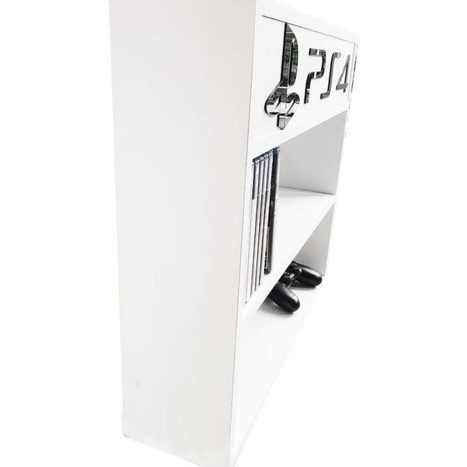 Rak Penyimpanan BD PS4 / Storage Kaset Game PS5 / Rak Playstation Dinding / Rak PS Kayu murah