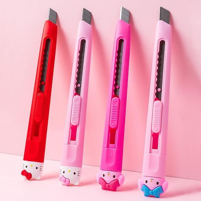 

ready !!! TOKKADO Sanrio Cutter Blade Pisau Pemotong Kertas Karakter Pink Lucu