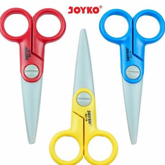 

ready !!! JOYKO SC18 PLASTIC SCISSOR GUNTING PLASTIK ANAK UJUNG TUMPUL