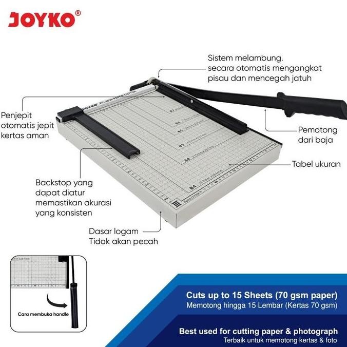 

ready !!! Paper Cutter / Pemotong Kertas B4 - Joyko PC-3038