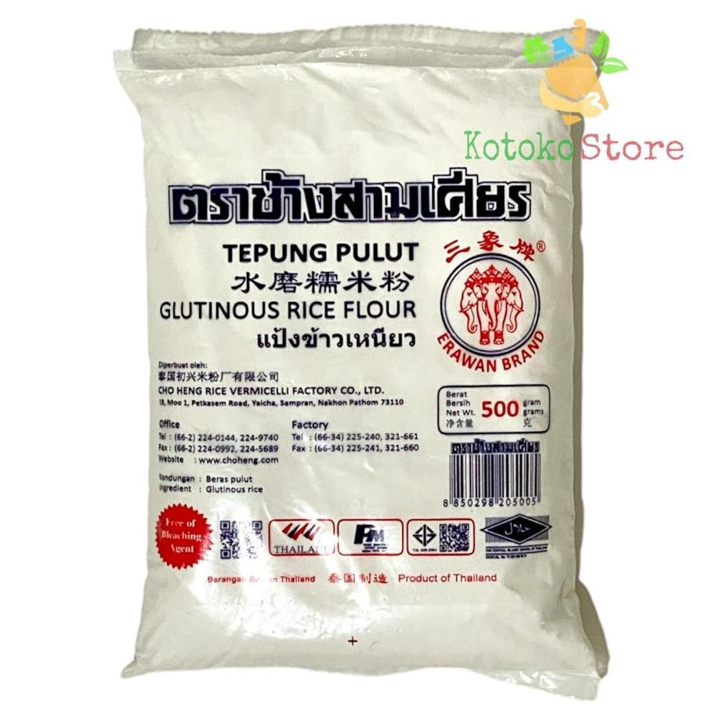 

Promo Tepung Ketan / Tepung Pulut Erawan Thailand / Tepung Beras Ketan 500Gr