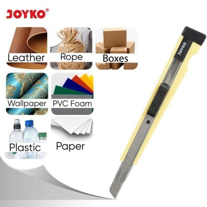 

ready !!! (Dus) Cutter Joyko Kecil A-300A (1 Box isi 12 Pcs) Autolock A300A