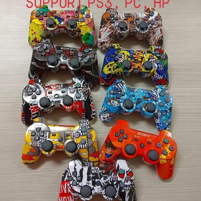 STIK PS3 WIRELESS OP CORAK STIK PS3 WIRELESS ORIGINAL PABRIK MOTIF murah