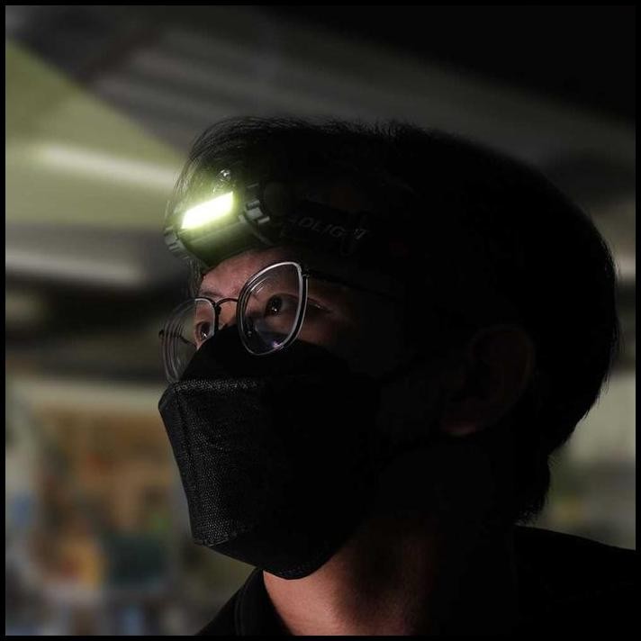 Ready Sentar Headlamp Kepala Super Terang Outdoor Las Led Cob Xpe Dual Light Rechargeable {Terlaris|