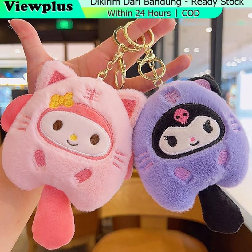 Gantungan Kunci Boneka Sanrio Melody Kuromi Cinnamarol Boneka Gantungan Pluch Keychain Kuromi